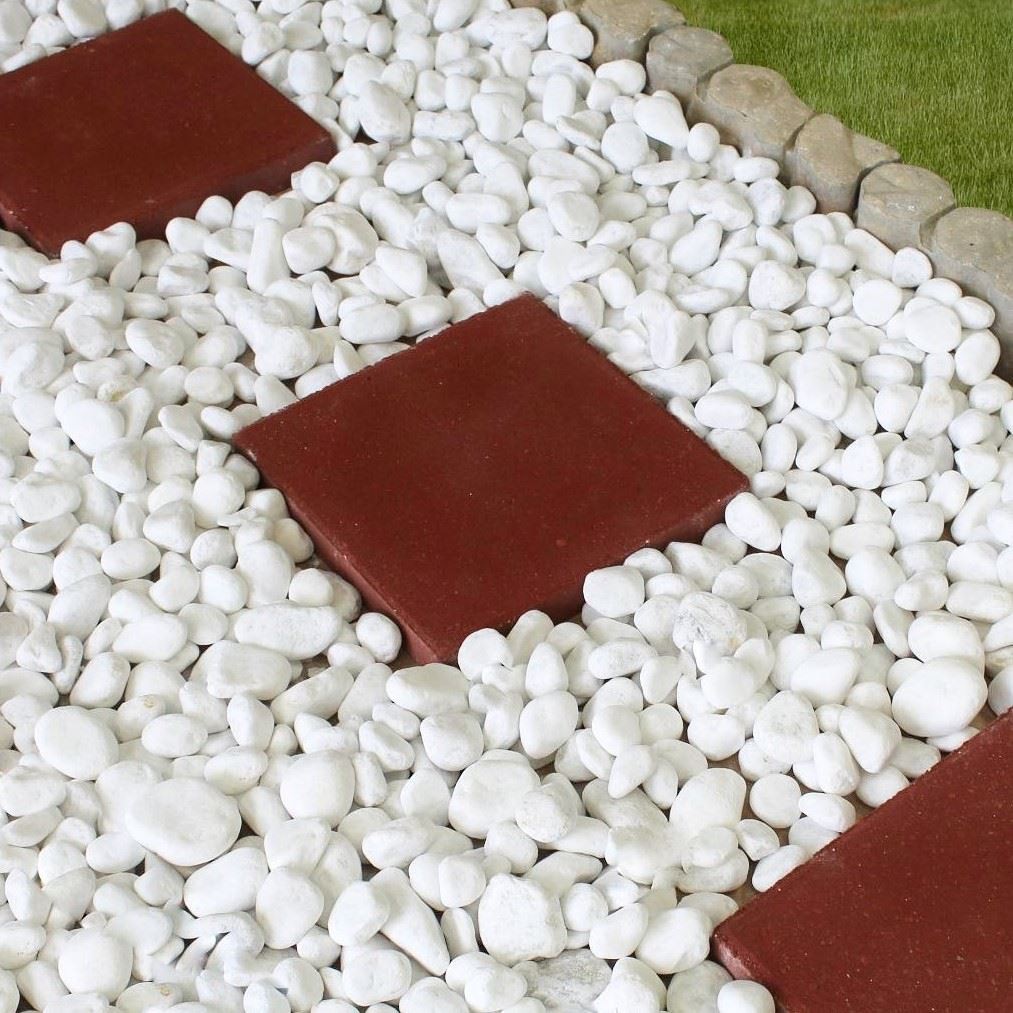 Snow White Quartz garden Pebbles