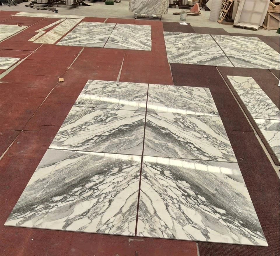 Grade A INatural White Marble Italy Arabescato Tile/Slab For Wall/Floor/Vanity Top/Stairs