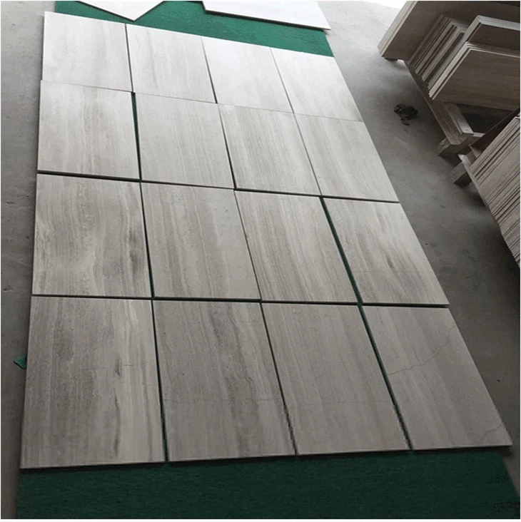 Chinese Serpegiante Grey Wooden White Marble Big Slabs Vein Cut