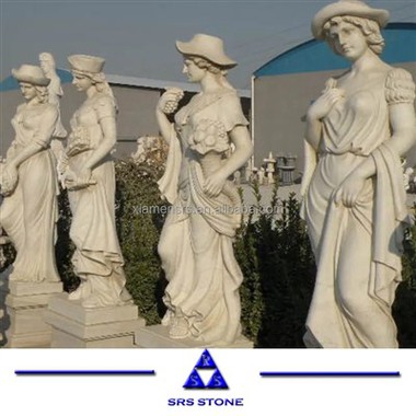 Kamniti marmorni kip angela v naravni velikosti